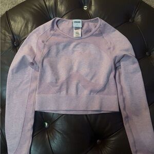 Gymshark Lavender Long Sleeve Crop Top